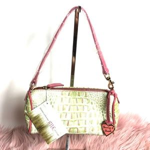 Dooney & Bourke Women’s Green Crocodile Print shoulder Bag 90’s Y2K